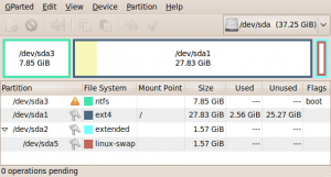 Screenshot--dev-sda - GParted